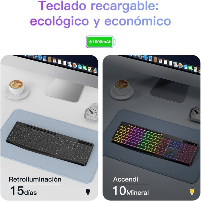 Kabellose Gaming-Tastatur QWERTY - Ergonomisch & Leise - Jetzt bis zu 58,1% sparen