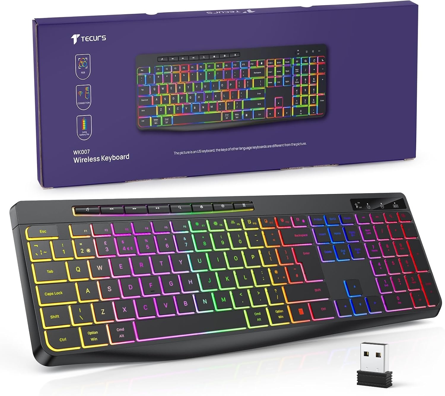 Kabellose Gaming-Tastatur QWERTY - Ergonomisch & Leise - Jetzt bis zu 58,1% sparen