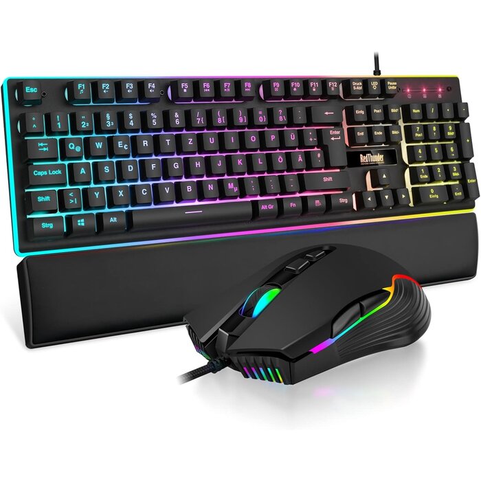 Redthunder Gaming-Tastatur & Maus Set K10, QWERTZ, Weiß - bis zu 58,3% Rabatt!