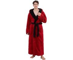 Extra langer Herren-Fleece-Bademantel mit Kapuze - bis zu 65% Rabatt