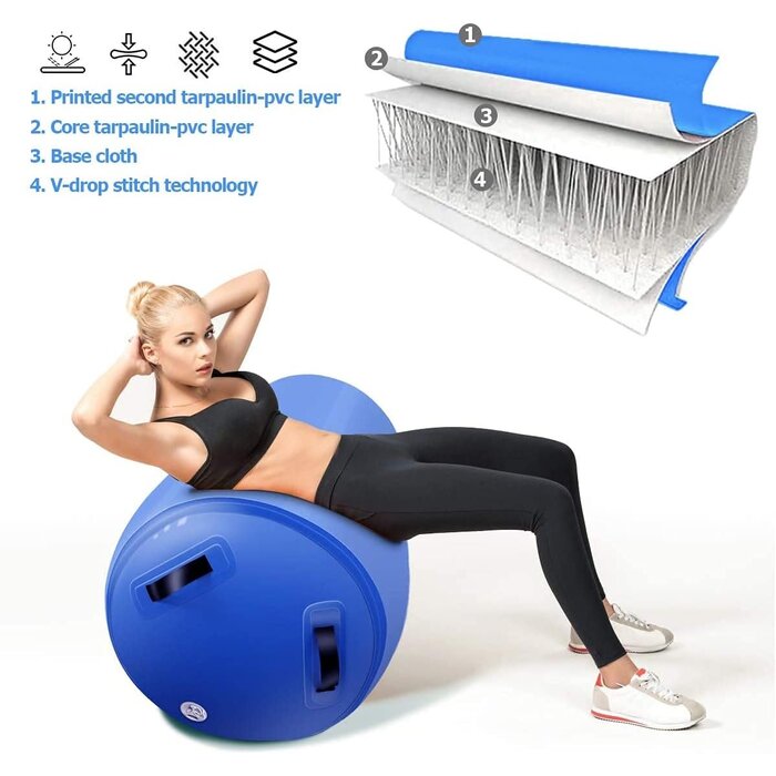 Aufblasbare Air Barrel Gymnastik-Rolle - Jetzt bis zu 59,2% Rabatt sichern!