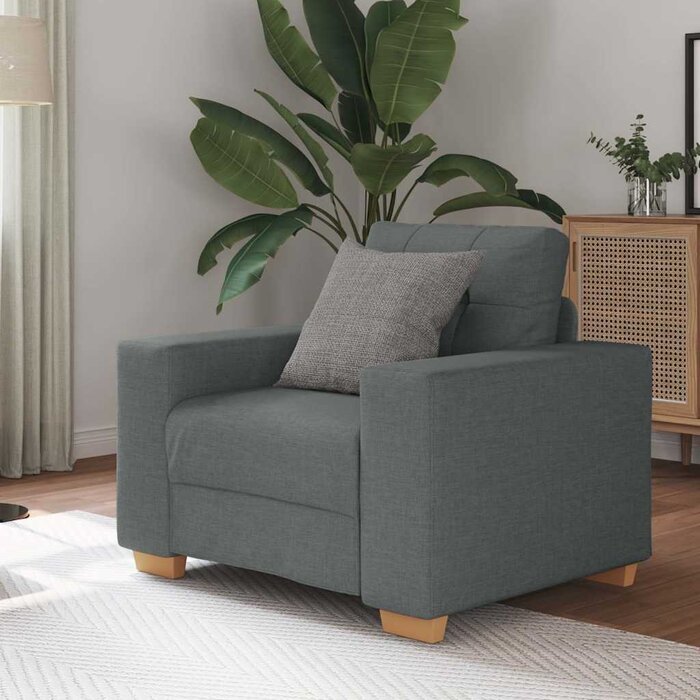 Vidaxl Moderner Sessel 60 cm Stoff Dunkelgrau - Outlet-Angebot mit bis zu 60% Rabatt