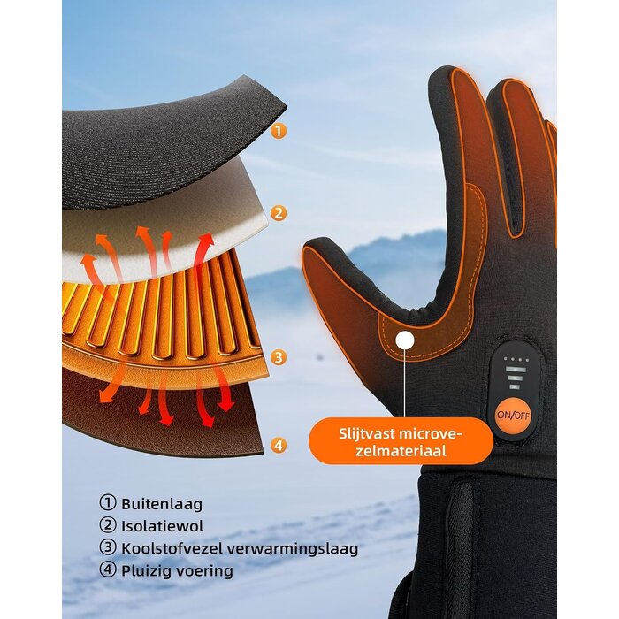 Beheizbare Handschuhe XS-S | Touchscreen-fähig | bis zu 76% Rabatt