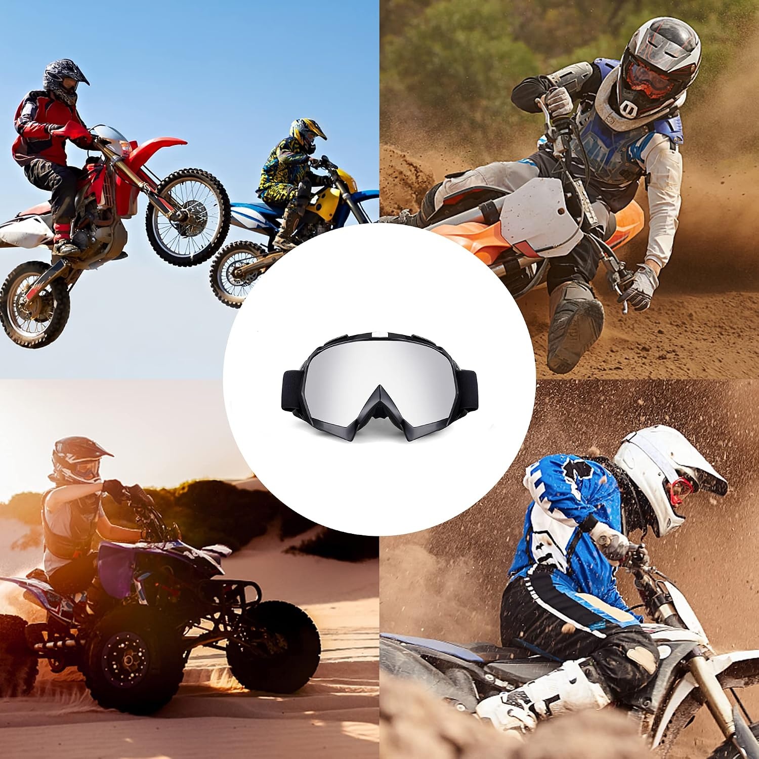 Robuste Offroad-Motorradbrille - UV-Schutz & kratzfest - bis zu 73% Rabatt