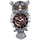 Steampunk Eulen-Wanduhr, handbemalt, Metall-Optik, bis zu 55,7% Rabatt