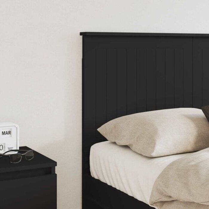Vidaxl Modernes Bettkopfteil Schwarz-Eichenoptik 120 cm - bis zu 58,1% Rabatt