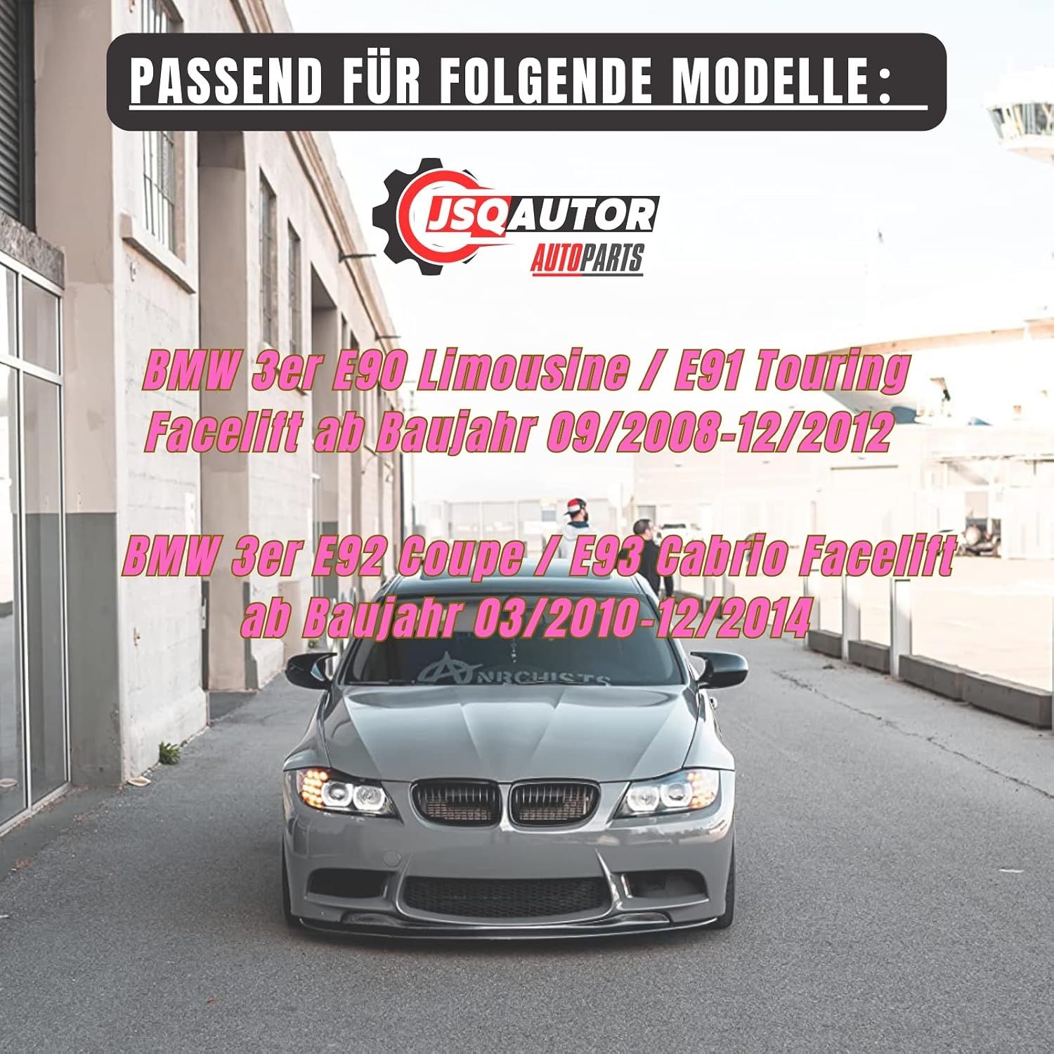 Spiegelkappen für BMW 3er Facelift - Glänzend Schwarz - bis zu 54,9% Rabatt