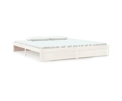 Vidaxl Massivholz-Bett 200x200 cm Kiefer Weiß - Outlet bis zu 65% reduziert