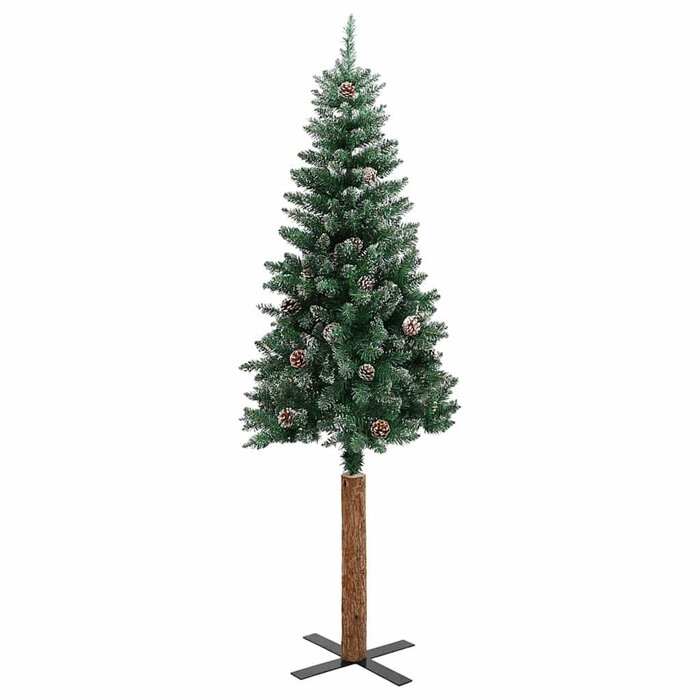 Vidaxl Schmaler künstlicher Weihnachtsbaum, 210 cm, verschneit - bis zu 57,9% Rabatt
