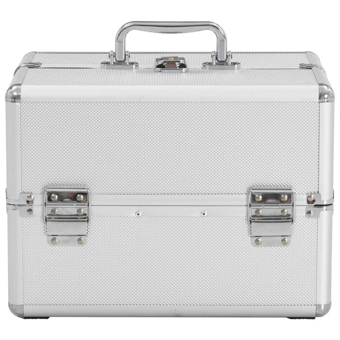 Vidaxl Aluminium Make-up-Koffer, silber - Jetzt bis zu 57,4 % Rabatt sichern