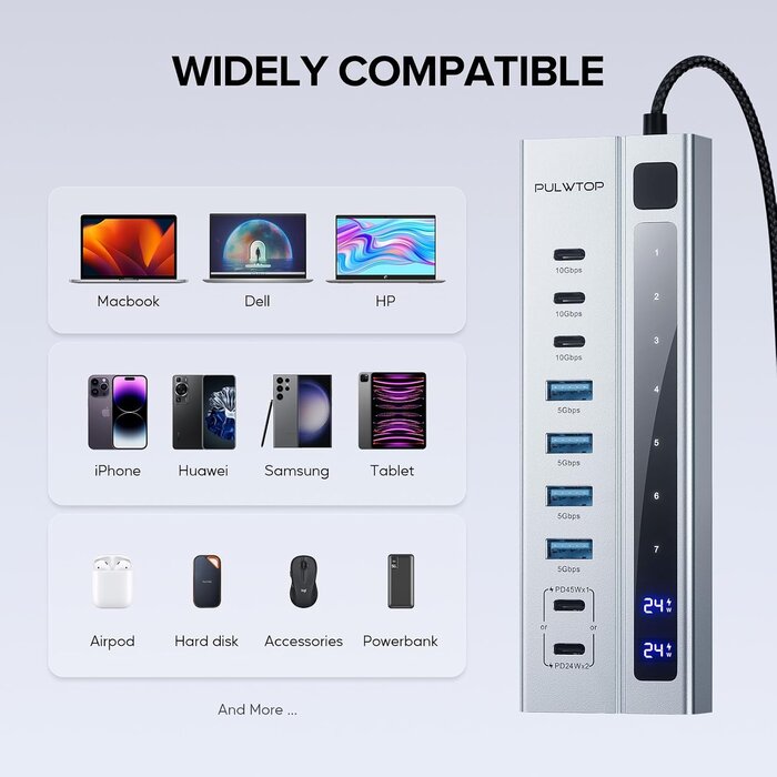 9-in-1 USB-C Hub mit 72W Netzteil - Jetzt bis zu 64,6% günstiger