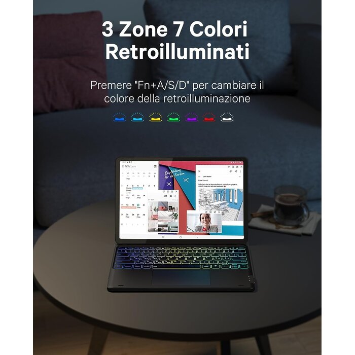 Earto Tastatur für Tablet mit Touchpad & RGB - Bis zu 72% sparen!