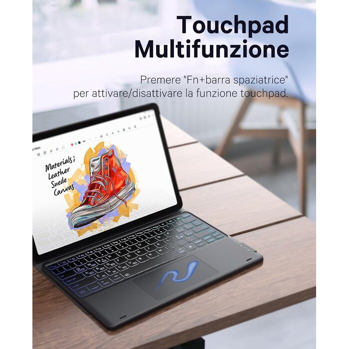 Earto Tastatur für Tablet mit Touchpad & RGB - Bis zu 72% sparen!