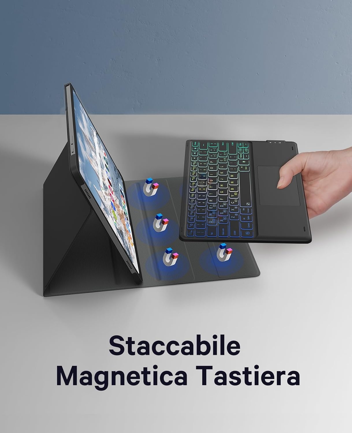 Earto Tastatur für Tablet mit Touchpad & RGB - Bis zu 72% sparen!