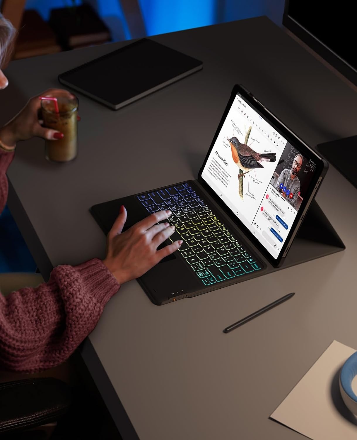 Earto Tastatur für Tablet mit Touchpad & RGB - Bis zu 72% sparen!