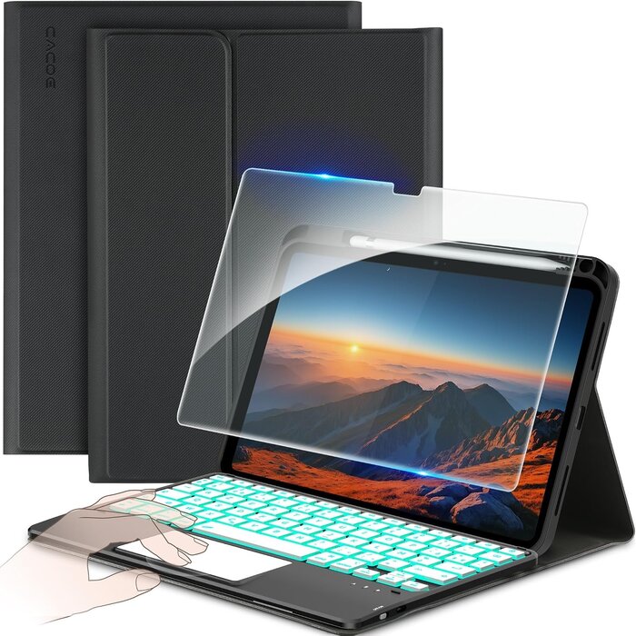 iPad 10.9 (10. Gen) Tastatur-Hülle mit Touchpad & RGB - jetzt bis zu 75% Rabatt