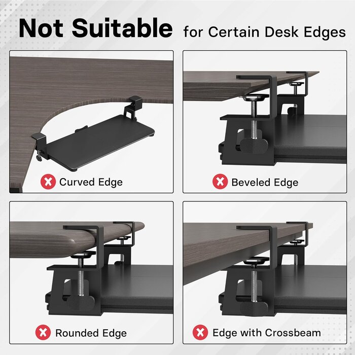 Ergonomische Tastaturablage, ausziehbar, 50,8x30cm - bis zu 53,5% Rabatt