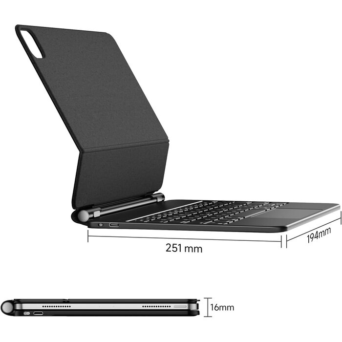 Hou iPad Tastaturhülle für Air/Pro mit Trackpad & RGB - Jetzt bis zu 56,5% Rabatt