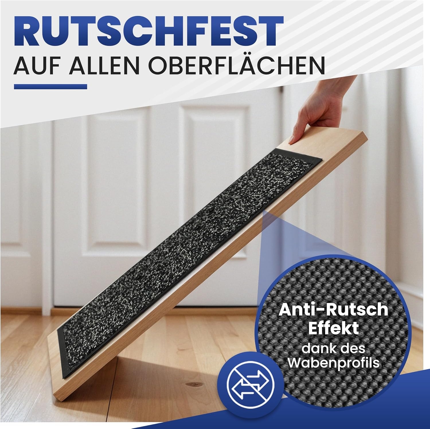 Schmutzfangmatte 61x91cm Schwarz - Rutschfest & Robust - bis zu 53,5% Rabatt