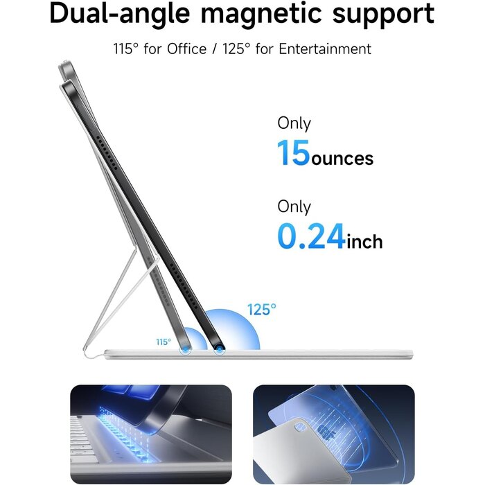 Hou iPad 10. Gen Tastaturhülle (10,9 Zoll) Italienisch Weiß - bis zu 75% Rabatt
