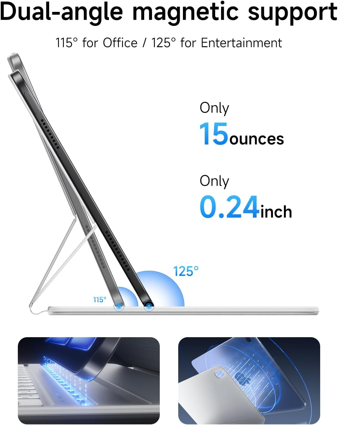 Hou iPad 10. Gen Tastaturhülle (10,9 Zoll) Italienisch Weiß - bis zu 75% Rabatt