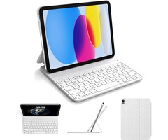 Hou Tastatur-Hülle für iPad 10. Gen 10,9 Zoll, IT-Layout, Weiß - bis zu 75% Rabatt