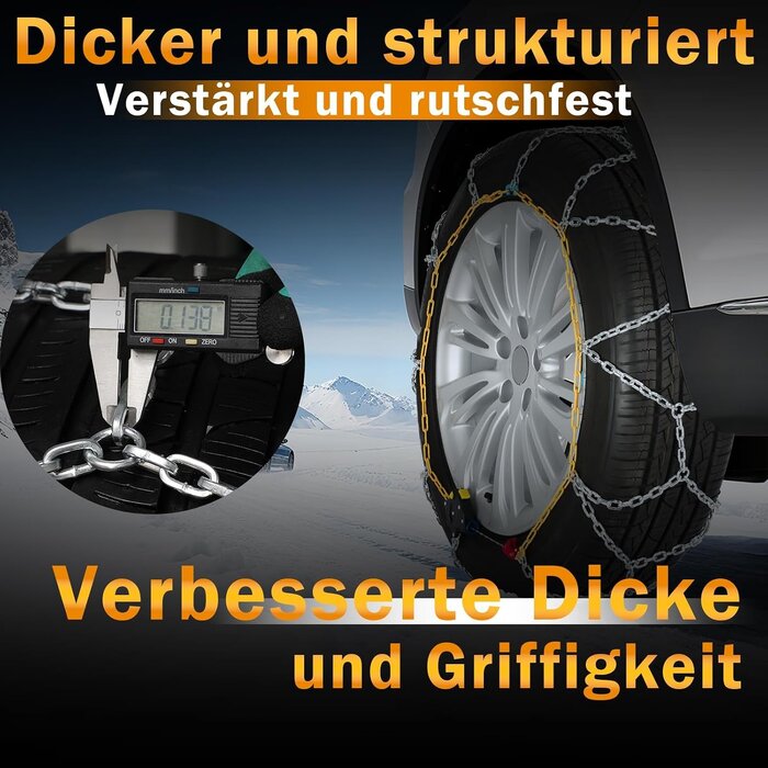 Universelle Schneeketten für PKW & SUV - Bis zu 75% Rabatt - 1 Paar