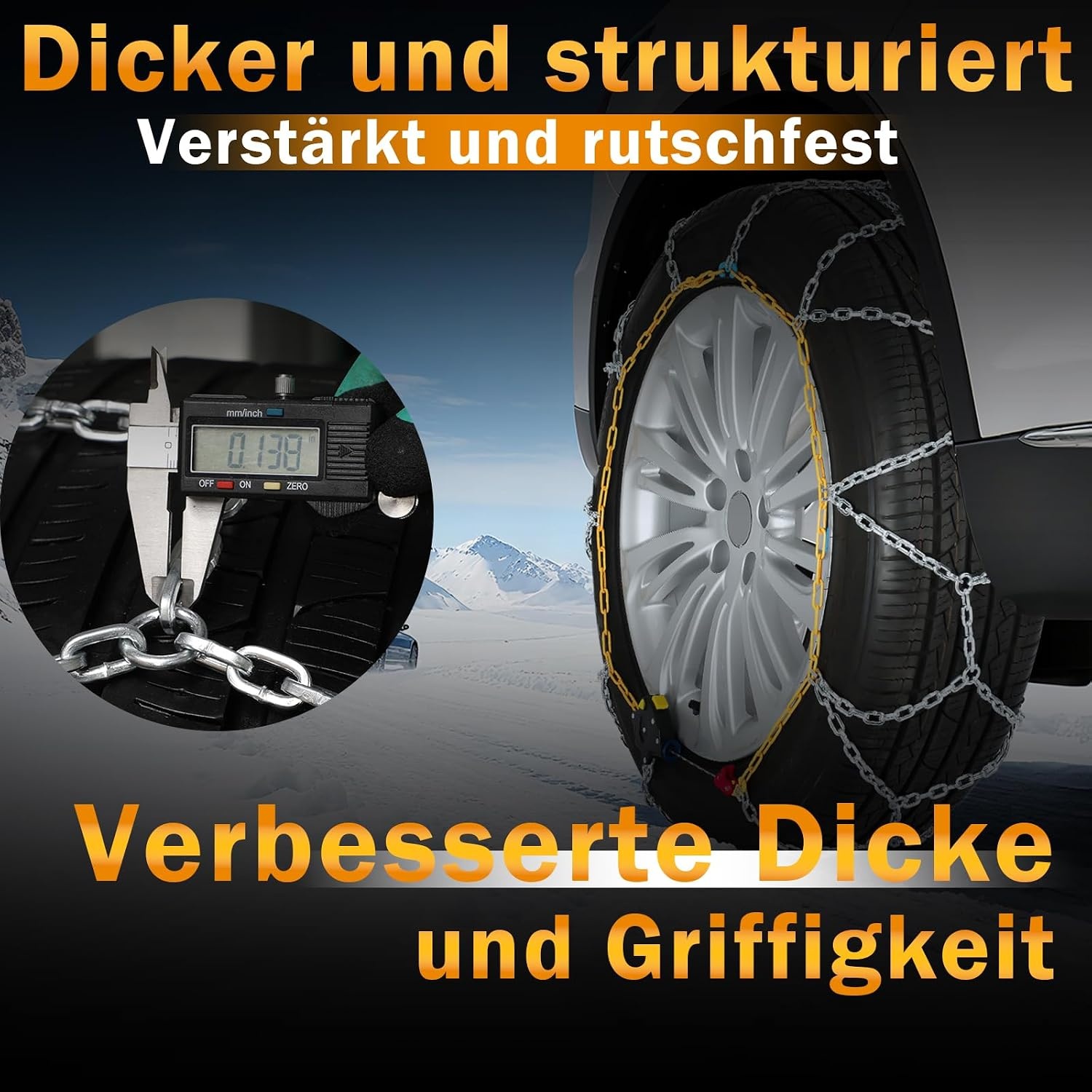 Universelle Schneeketten für PKW & SUV - Bis zu 75% Rabatt - 1 Paar