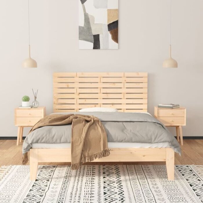 Vidaxl Wand-Kopfteil aus massivem Kiefernholz, 126x63 cm - Jetzt bis zu 71% sparen