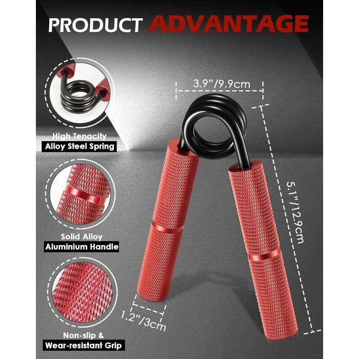 Griffkrafttrainer 6-teilig bis zu 49,2% Rabatt - Hand- & Unterarm-Set