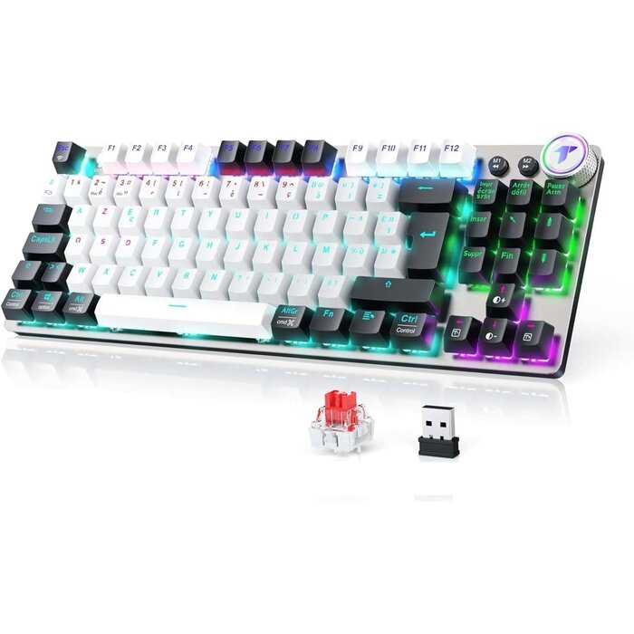 Mechanische Gaming-Tastatur TKL AZERTY - Jetzt bis zu 75,6% reduziert!