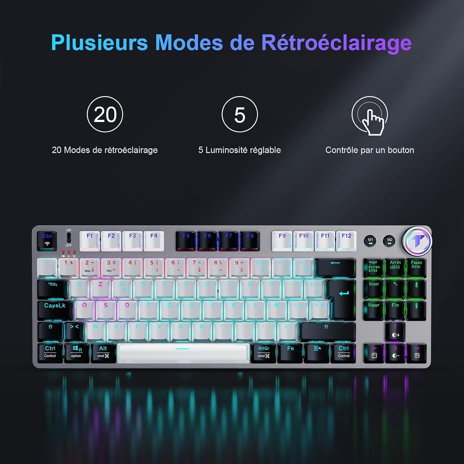 Mechanische Gaming-Tastatur TKL AZERTY - Jetzt bis zu 75,6% reduziert!