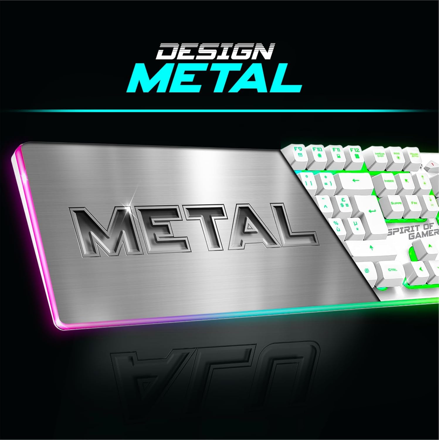 Kabelloses Gaming-Set Weiß AZERTY | Bis zu 53,6% Rabatt