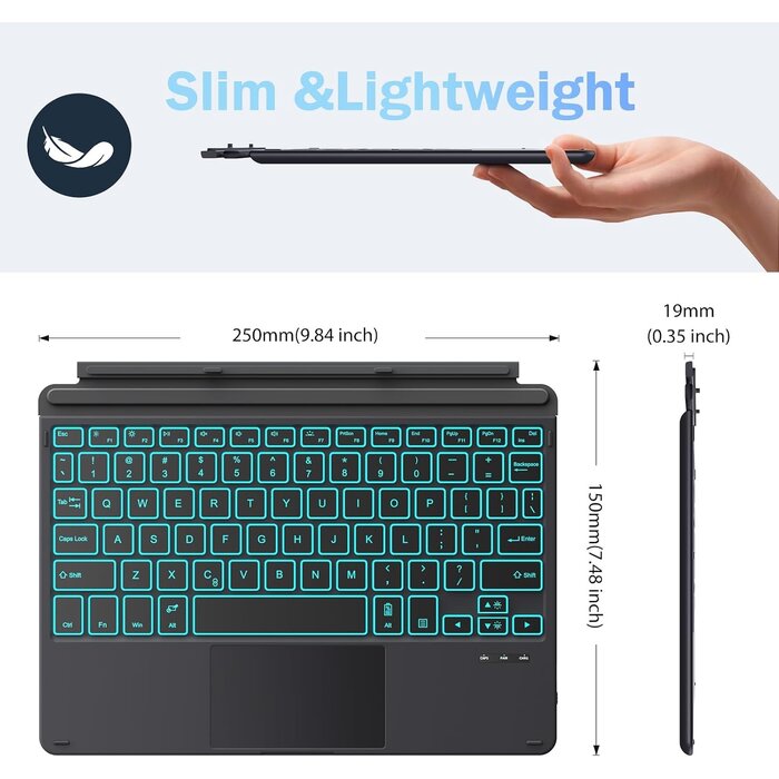 Bluetooth Tastatur für Surface Go mit Trackpad - bis zu 74% Rabatt