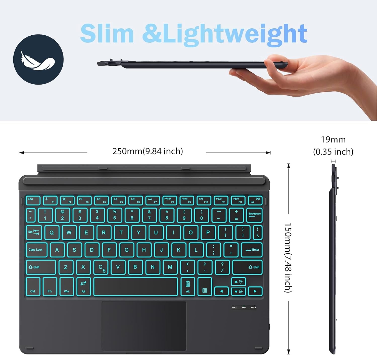 Bluetooth Tastatur für Surface Go mit Trackpad - bis zu 74% Rabatt