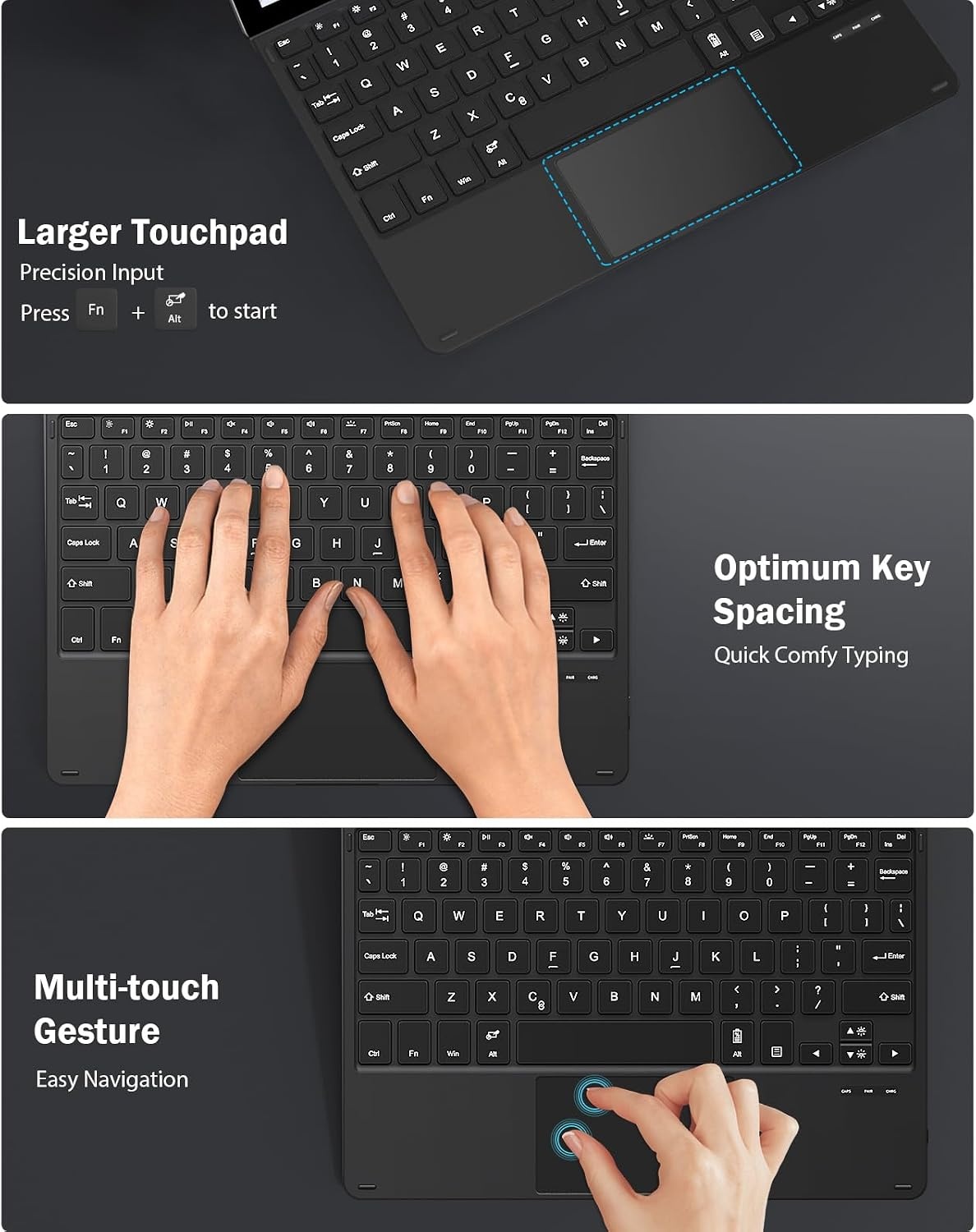 Bluetooth Tastatur für Surface Go mit Trackpad - bis zu 74% Rabatt