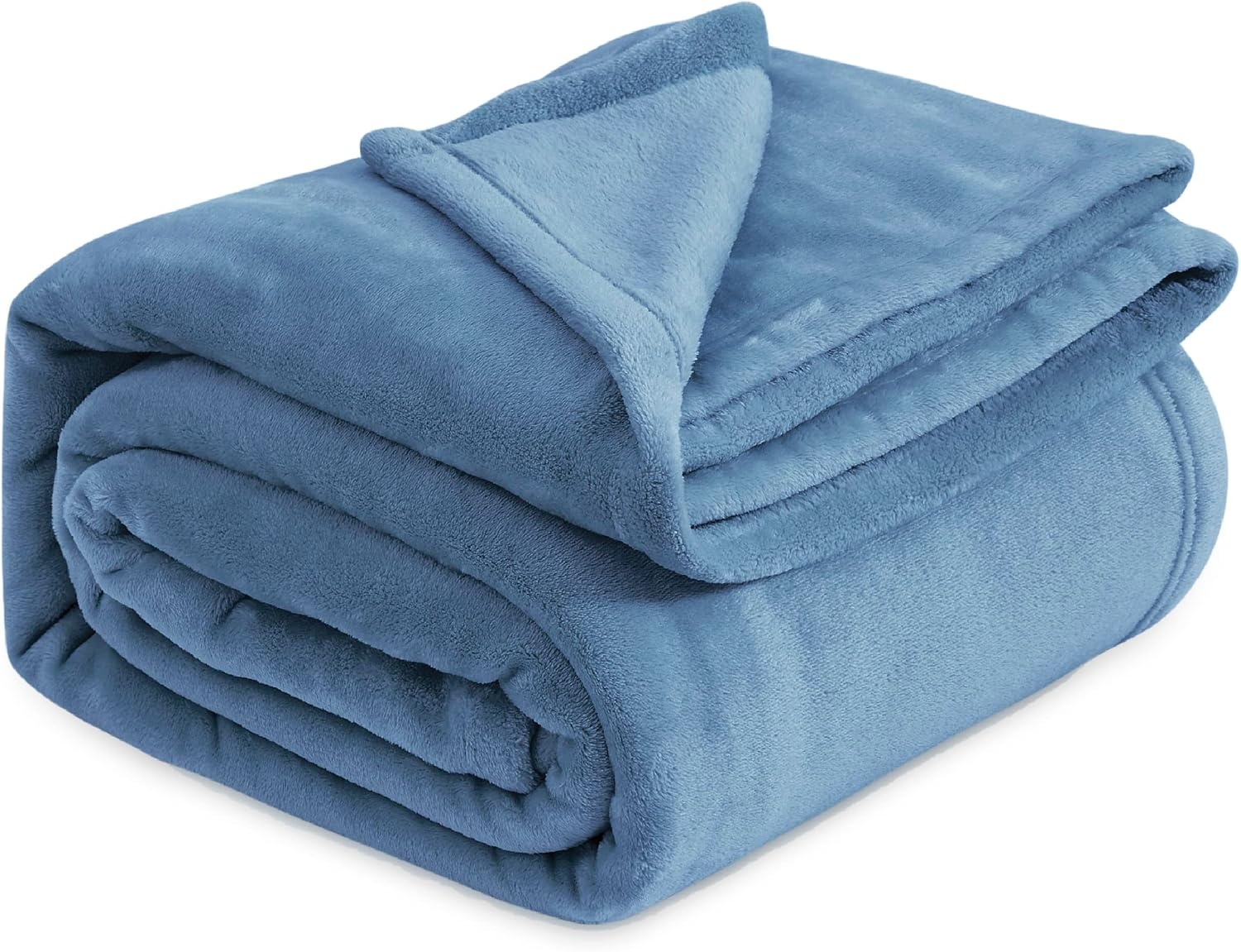 Kuschelige Flanell-Wohndecke 220 x 240 cm Blau - bis zu 49,1% reduziert