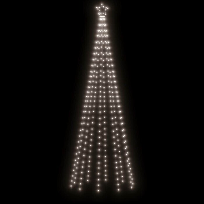 Vidaxl LED-Kegel-Weihnachtsbaum 300cm, 310 LEDs, Kaltweiß - Jetzt bis zu 64% sparen