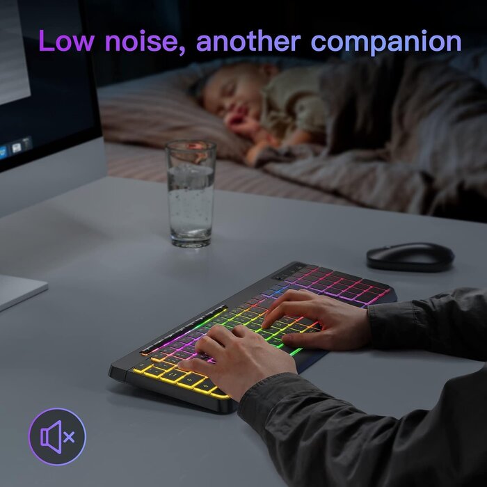 Kabellose Gaming-Tastatur, QWERTZ, beleuchtet - Jetzt bis zu 52,4% sparen