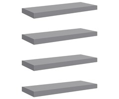 Vidaxl 4er Set Wandregale MDF Grau 60x23,5cm - Jetzt bis zu 62% Rabatt