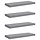 4er Set Wandregale MDF Grau 60cm - Stylisch & bis zu 54% reduziert