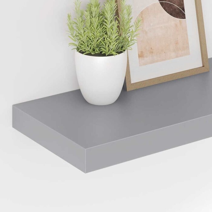 Vidaxl 4er Set Wandregale MDF Grau 60cm - Stylisch & bis zu 54% reduziert