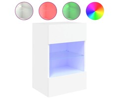Vidaxl Moderner TV-Schrank mit LED, Weiß, Wandmontage - bis zu 52,3% Rabatt