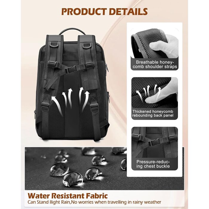 Vakuum-Reiserucksack für Handgepäck 40x20x25cm - jetzt bis zu 45,5% sparen