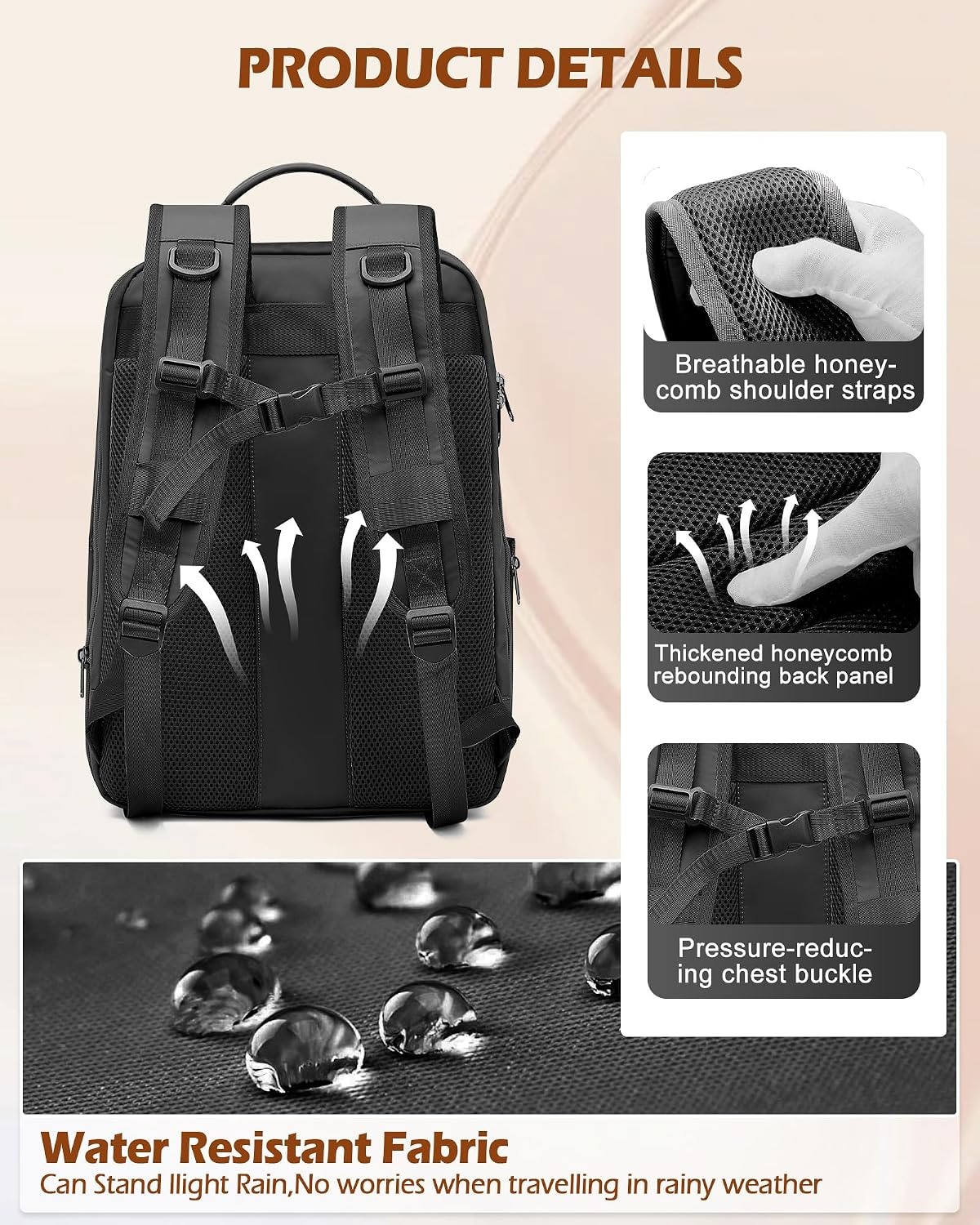 Vakuum-Reiserucksack für Handgepäck 40x20x25cm - jetzt bis zu 45,5% sparen