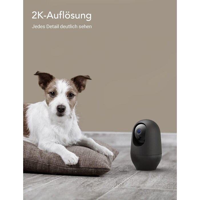 Smartes WLAN-Babyphone 2K mit 360°-Sicht - Mokka, bis zu 50,1% Rabatt