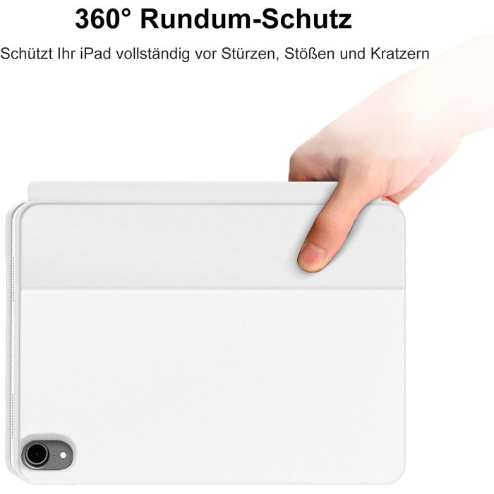Tastatur-Hülle iPad 10./11. Gen mit Trackpad, QWERTZ, Weiß - bis zu 51,1% Rabatt