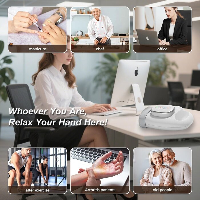 Elektrisches Handmassagegerät - Wärme & Kompression - bis zu 54,2% Rabatt
