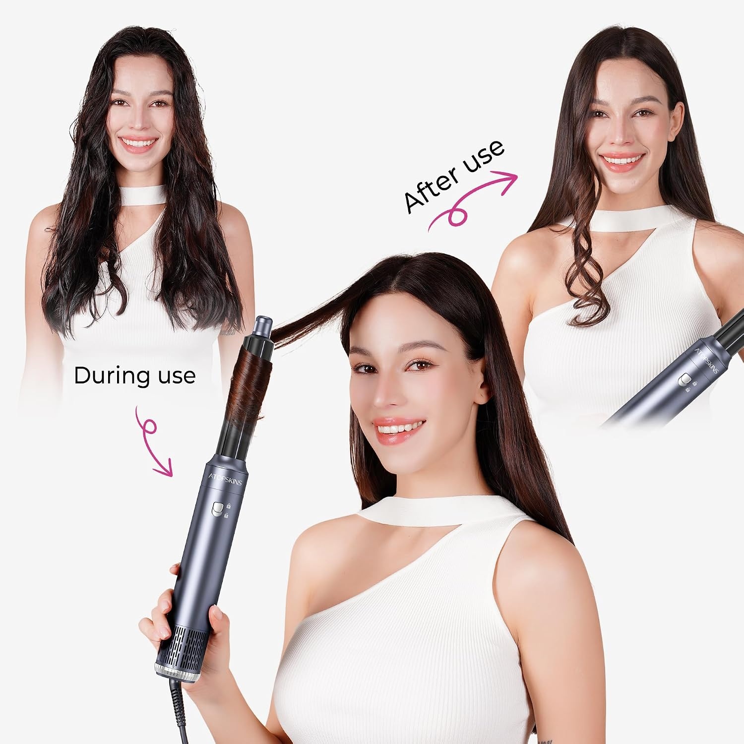 Atopskins 6-in-1 Heißluftbürste & Haarstyler - Sparen Sie jetzt bis zu 72%