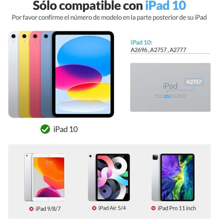 Magnetische Tastaturhülle iPad Air/Pro - Spanisch - bis zu 73% Rabatt!